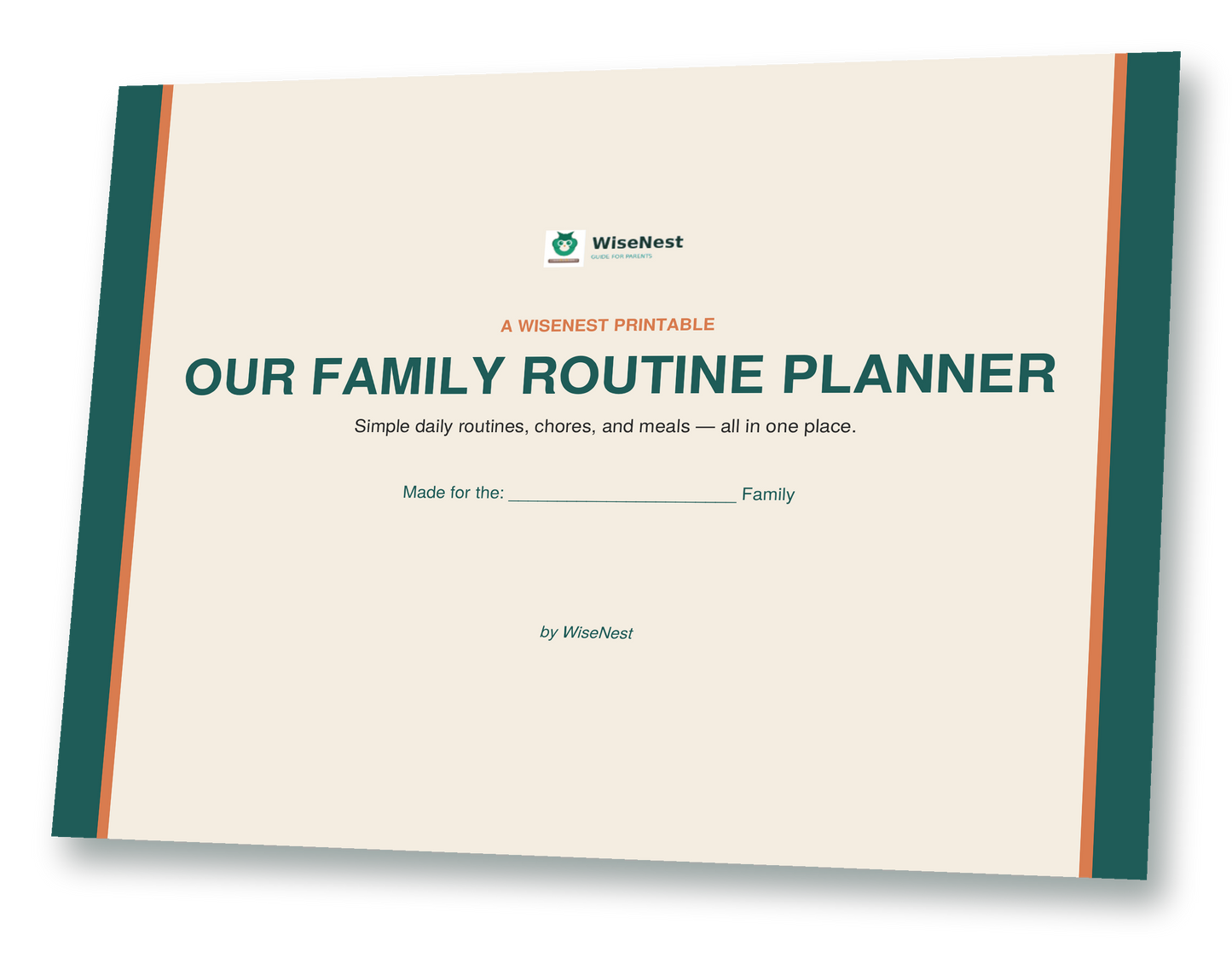 Family Routine Planner – Printable Daily Routines, Chores & Meal Planner for Kids